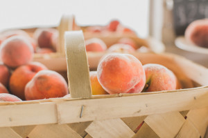 Beautiful fresh peaches